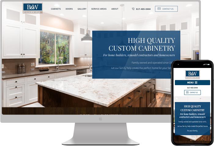 B&W Cabinets Website Design