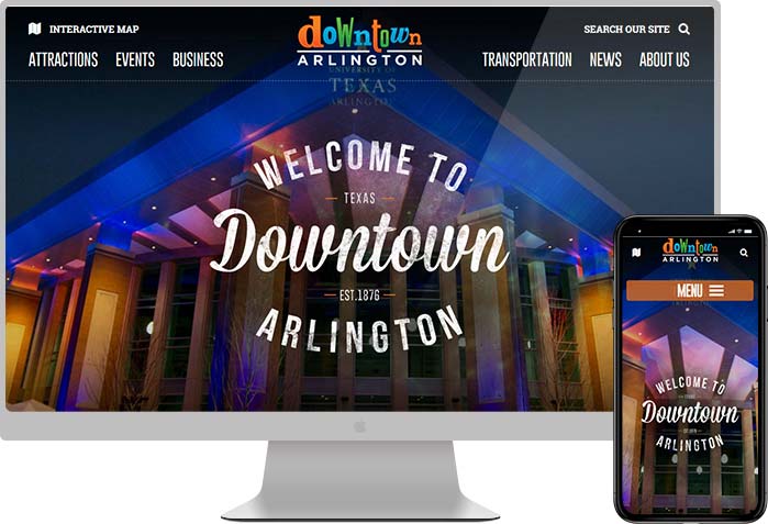 Downtown Arlington website preview