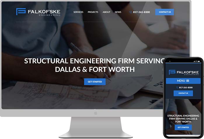 Falkofske Engineering website preview
