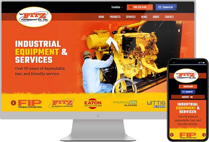 Fitz Equipment Co. Inc. website preview