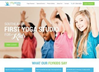 FlyKids Yoga Website Design
