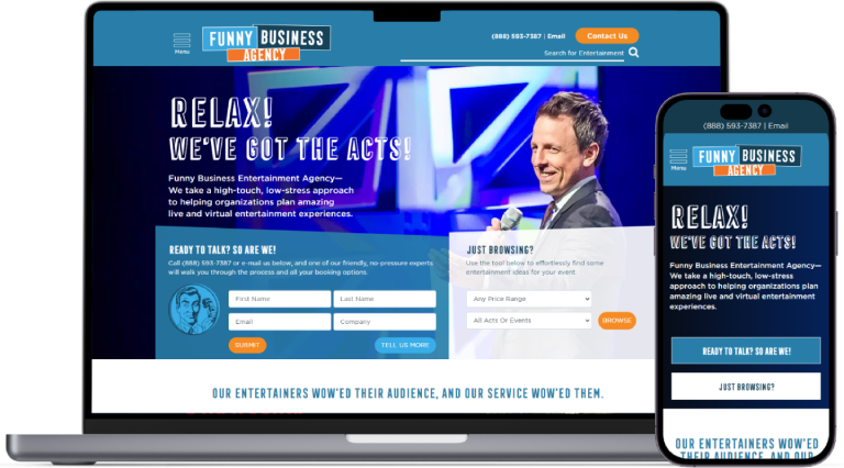 Funny Business website preview