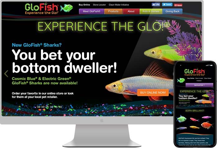 GloFish® website preview