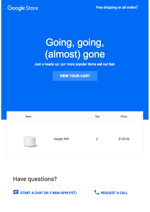 Google FOMO Email