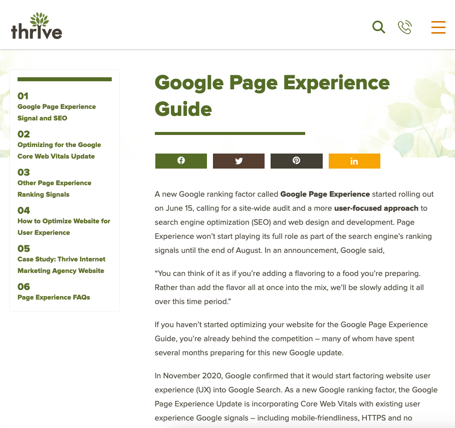 Google Page Experience Guide