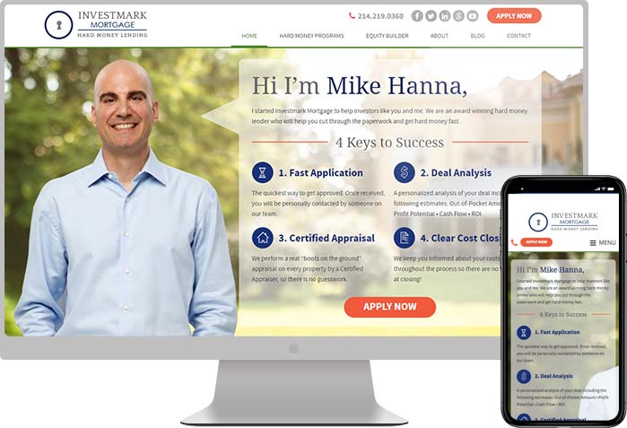 Investmark Mortgage website preview