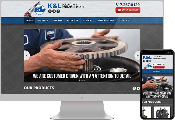 K&L Clutch & Transmission website preview