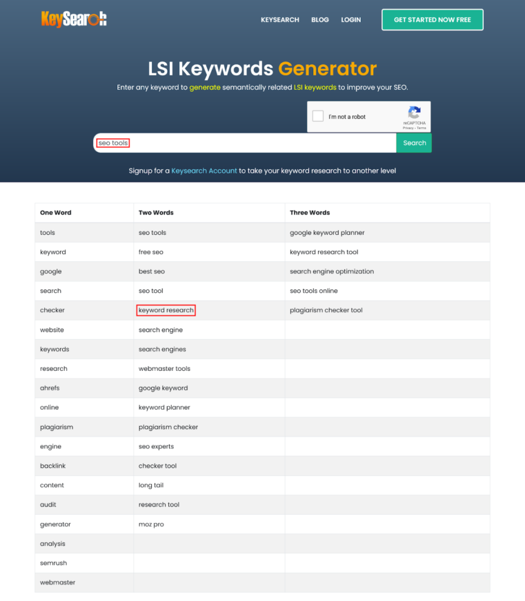 LSI Keywords Generator