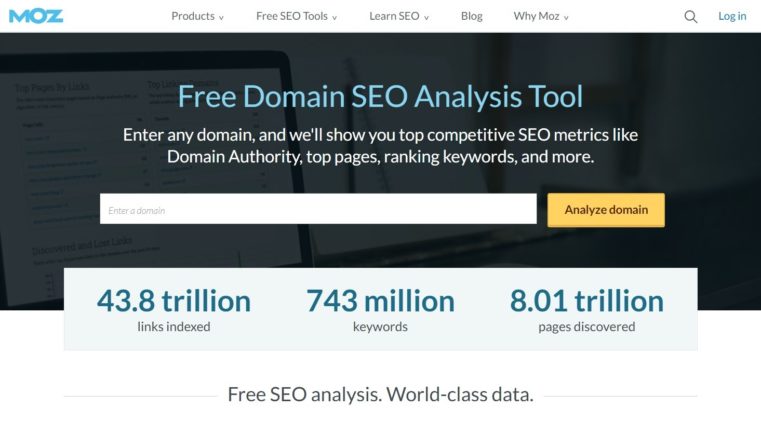 MOZ DA analysis