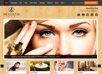 beauty website design