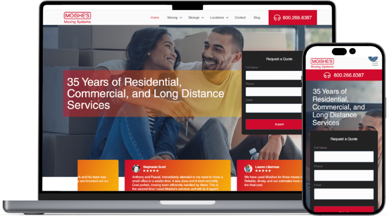 Moishe’s Moving Systems website preview
