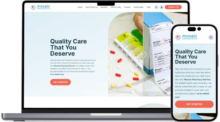 Mosaic Pharmacy website preview