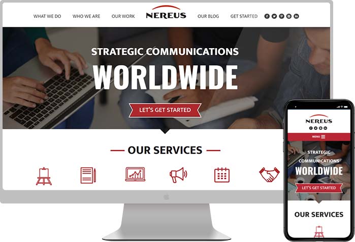 Nereus Worldwide PR website preview