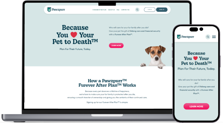 Pawzpurr website preview
