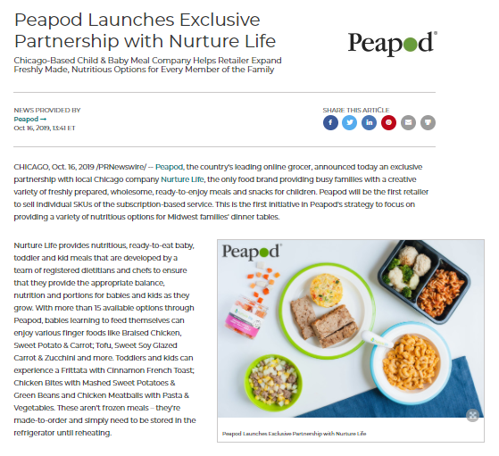 Peapod Press Release