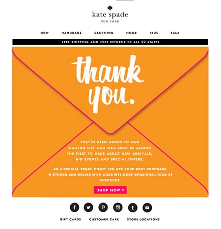 Personalized Welcome Email
