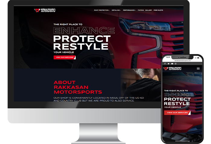 Rakkasan Motorsports website preview