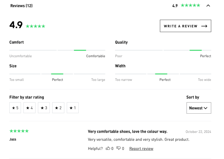 Reviews Section