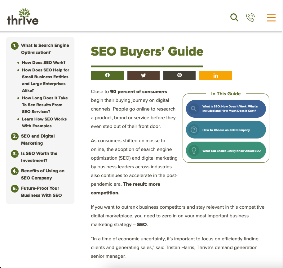 SEO Buyers’ Guide