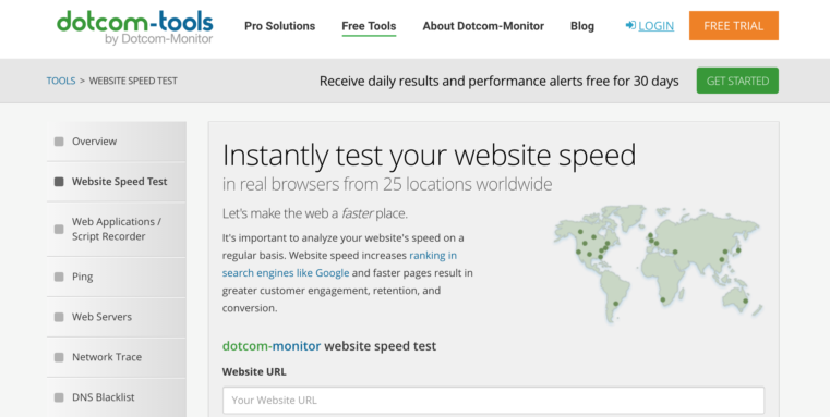 website page speed test