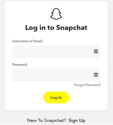 Snapchat login