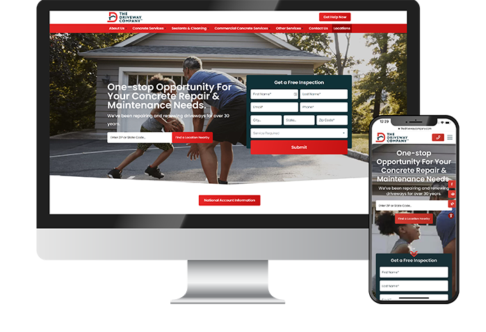 The DriveWay Company website preview
