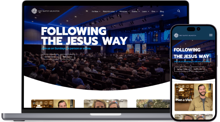 First Baptist Church of Arlington website preview