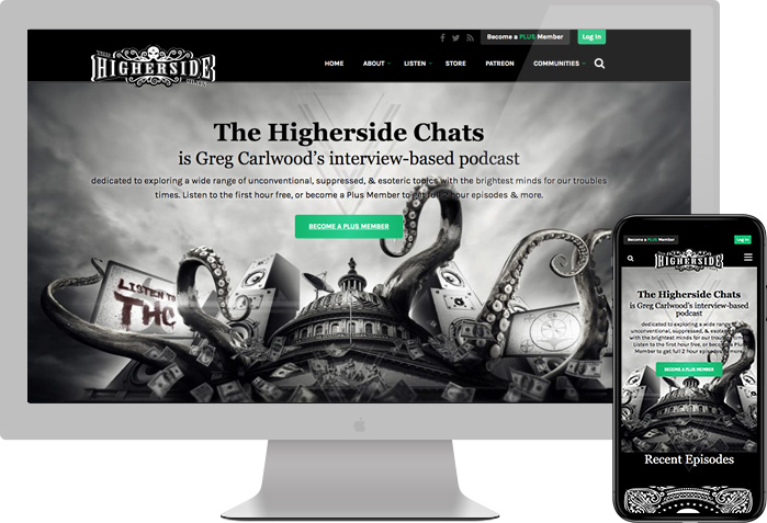 The Higherside Chats website preview