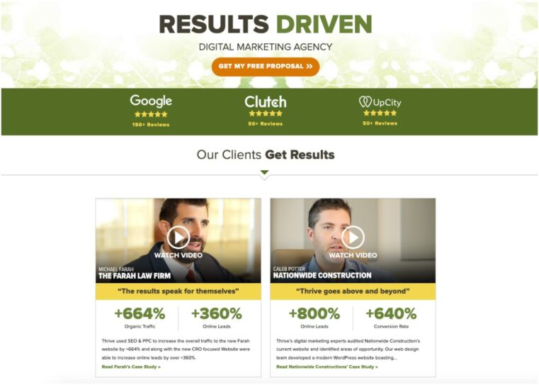 Thrive Homepage