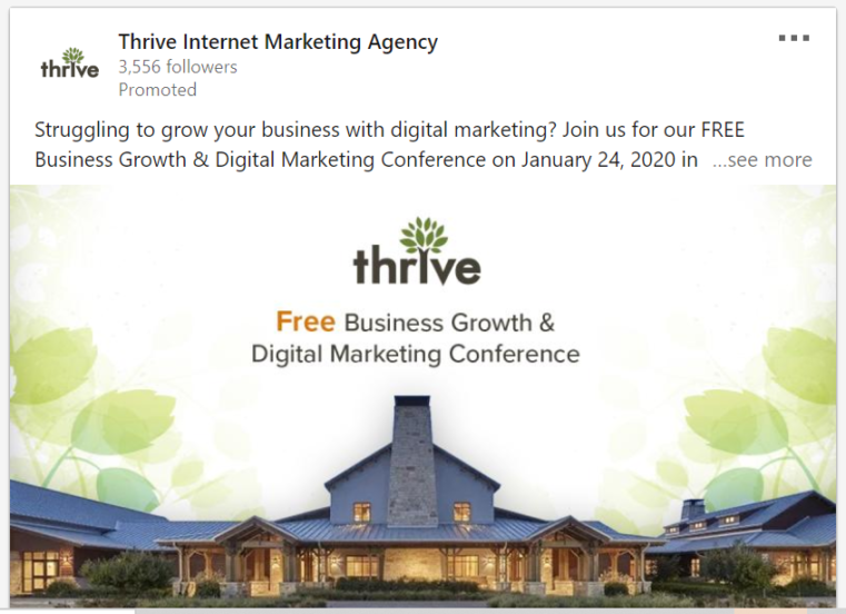 Thrive LinkedIn Advertisement