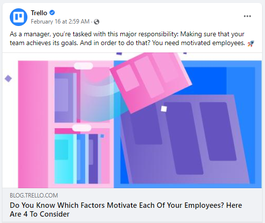 Trello Facebook post