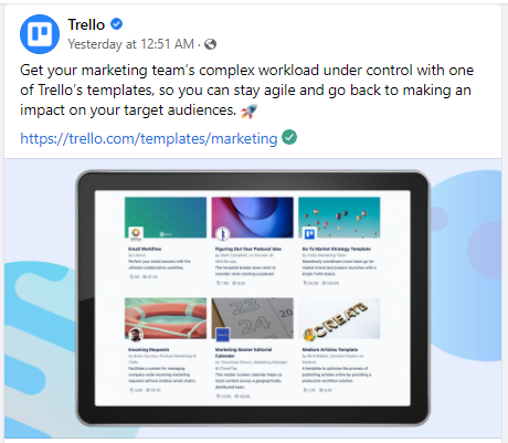 Trello FB post