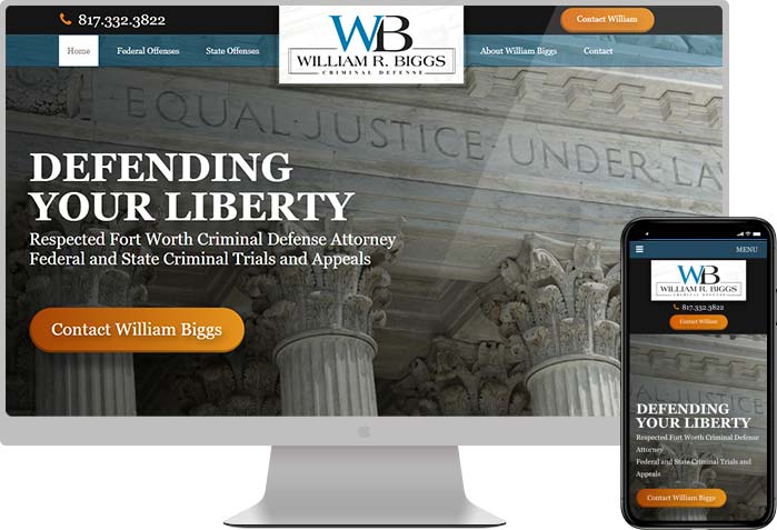 William R. Biggs, PLLC website preview