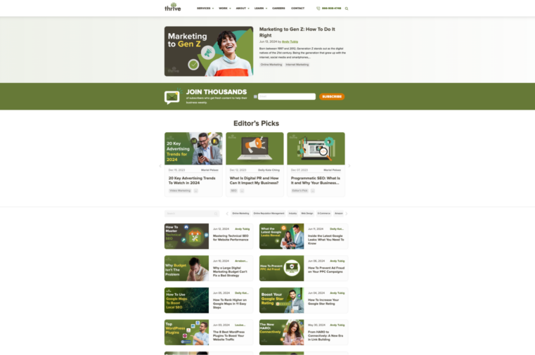 blog page