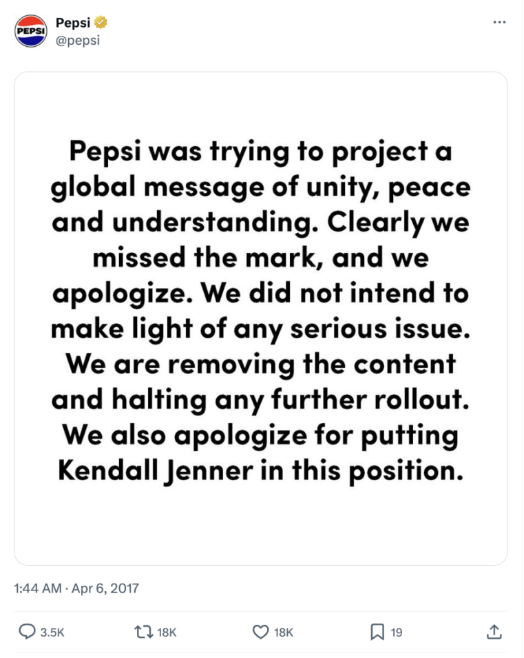 Pepsi’s Twitter Page