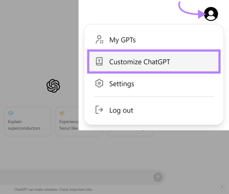 Customize ChatGPT
