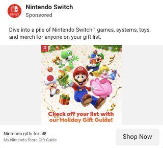 Example of a social media ad