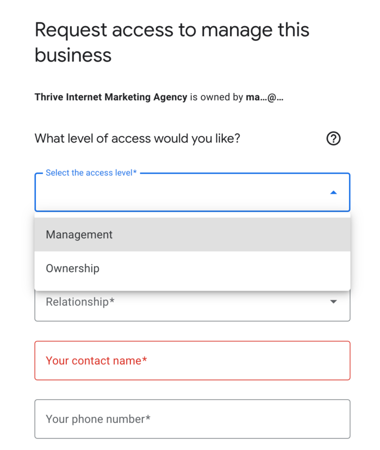 request to manage