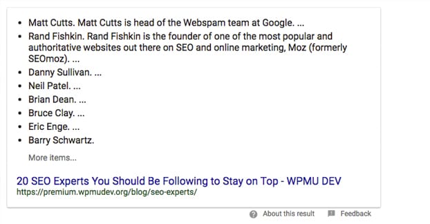 example seo experts
