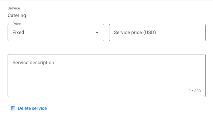 service details