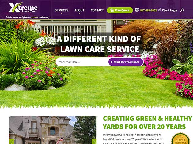 Web Design For Xtreme Lawn Care